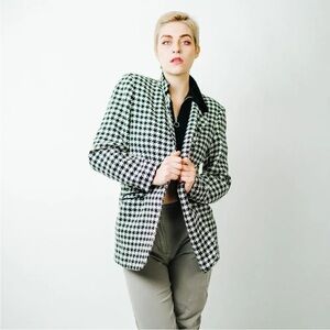 Vintage Hugo Buscati Milano Women's Houndstooth Blazer